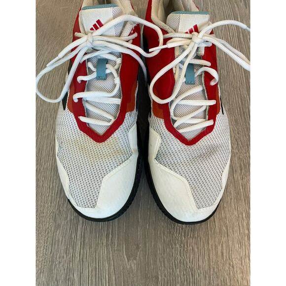 Adidas Men's CourtJam Control Sneaker white/red/black size 11.5 - Picture 8 of 15